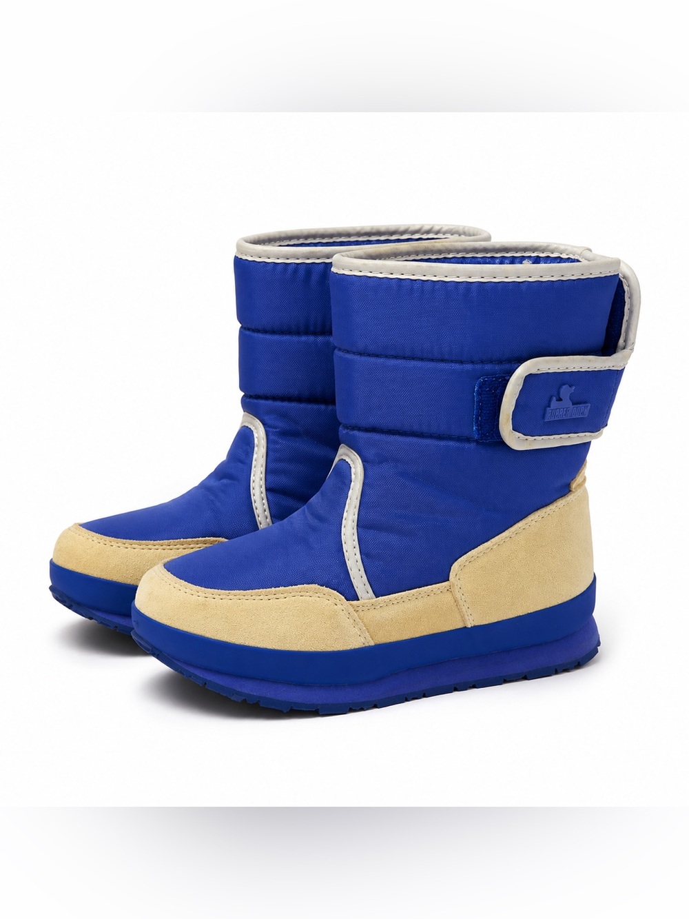 Rubber Duck Snowjogger Kids Blue Winter Boots Faux Fur Lined Size 1